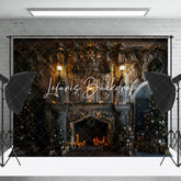 Lofaris Christmas Trees Luxury White Wall Photo Backdrop